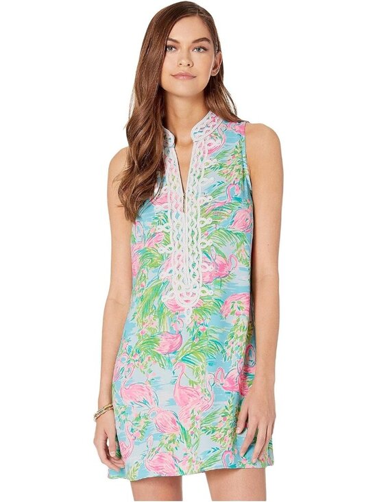Lilly Pulitzer Dresses & Skirts - Lilly Pulitzer Jane Womens Shift Dress Size 4 Polyester Collar Multicolor Casual